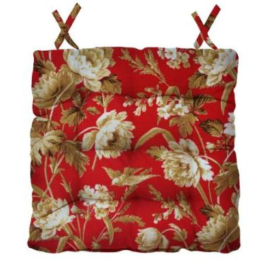 Imagem de Almofada Para Cadeira Futton Ox Tropical 40x40cm - FASTLAR, *Vermelho