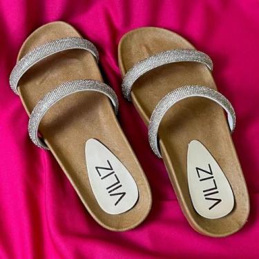 Imagem de Sandália Papete Feminina  Chinelo Rasteirinha - NoBrand, Caramelo, 37