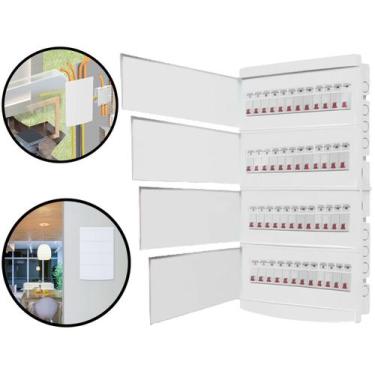 Imagem de Quadro De Distribuição Slim Branco Caixa Embutir Residencial Comercial