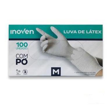 Imagem de Luva de procedimento em latex com talco Branco 100un Inoven