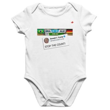 Imagem de Body Bebê Algodão Stop the Count 7x1 - Foca na Moda, Branco, G