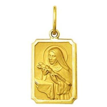 Imagem de Pingente Medio 1.6cm Modelo Retangular Santos Ouro 18k ( 29 Santos ) K