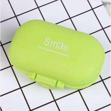 Imagem de Porta Comprimido Pílulas De Quatro Compartimentos - oem, Verde
