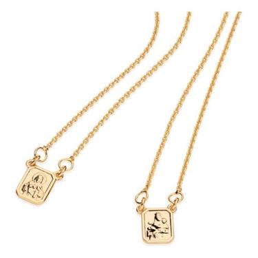 Imagem de Escapulário Rommanel Platina Coração De Jesus 531222, Branco, 68