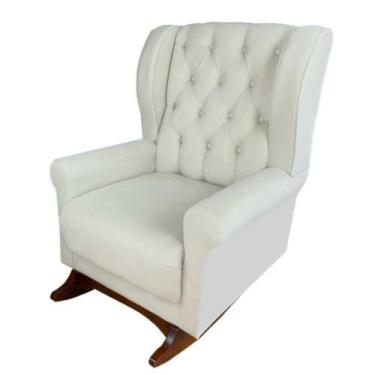 Imagem de Cadeira de Balanço Varanda Poltrona Espreguiçadeira Estofada Moderna B