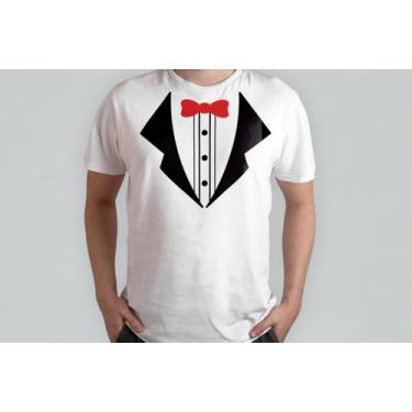 Imagem de Camiseta Engraçada Terno - PRESENTE-BRINDE, Branco, G