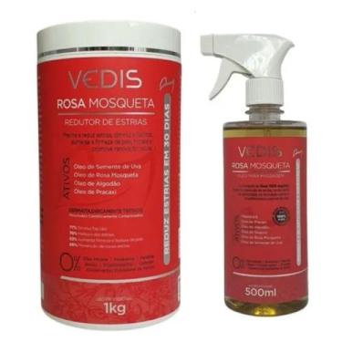 Imagem de Kit Creme Óleo Hidratante Corporal Rosa Mosqueta Vedis