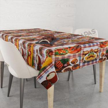 Imagem de Talha De Mesa Retangular Impermeavel Termica Estampa Grill - Vip Capas