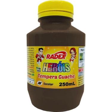 Imagem de Tinta Guache 250ML Marrom - Pacote com 03 - Radex