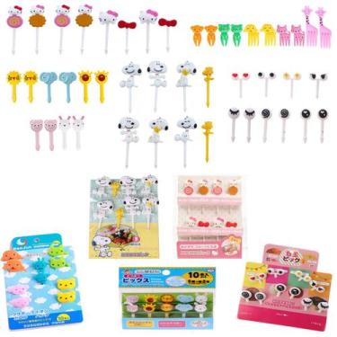 Imagem de Jogo Garfinho Petisco Para Frutas Palitinho 46pçs Infantil - PromoGala