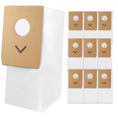 Imagem de Pacote com 10 sacos de substituição NEC490BL, compatíveis com aspirador de pó sem fio Eureka Stylus Elite NEC490BL