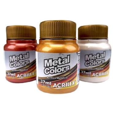 Imagem de Tinta Metal Colors Acrílica Metálica 37ml - Acrilex 532 - Ouro, OURO