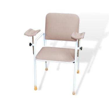 Imagem de Cadeira Coleta de Sangue Braço Lateral Simples - SaúdeMóveis, BE - Beg