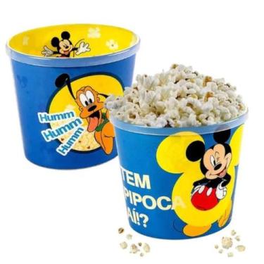 Imagem de Balde Pote De Pipoca Estampado Do Mickey Mouse E Pluto 2,1L  Plasutil 