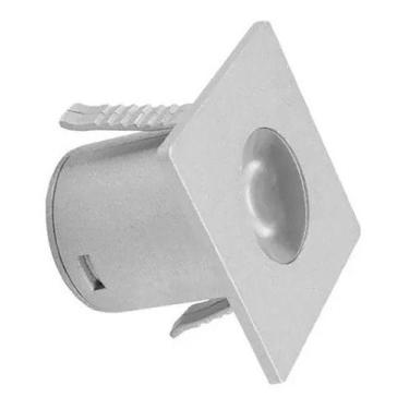 Imagem de LUMINATTI - Spot Mini Embutir LED 1W 2700K Bivolt Prata Quadrado