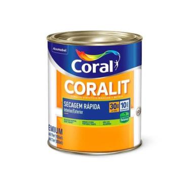 Imagem de Esmalte Coral Brilhante Base d'Água Secagem Rápida 900ml, Branco