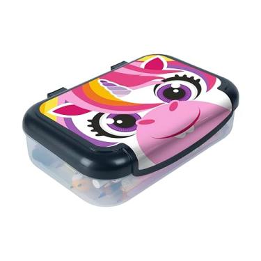 Imagem de ZIPIT Caixa de lápis de plástico reciclado para meninas | Estojo de lápis para escola | Caixa de lápis de grande capacidade (unicórnio)
