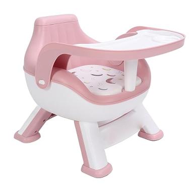 Imagem de Cadeira de Alimentação para Bebês, Almofada que Faz Barulho, Suporte Estável, Cadeira de Alimentação para Bebês, Bandeja de Camada Dupla para Uso Interno (Amarelo)