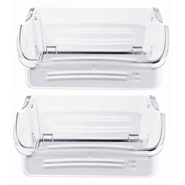 Imagem de 240324502 atualizado, prateleira de porta de geladeira de substituição para frigidaire Kenmore Electrolux peças de compartimento de porta de geladeira 844402, AP2549806, PS429767, EAP429767, com 2