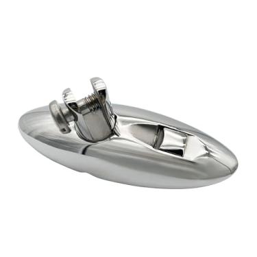 Imagem de Marine City Suporte giratório para dobradiça de convés superior Bimini de grau 316 – Ferragens de alto encaixe para barco Bimini – Dobradiças superiores de barco Suportes Bimini para fuzileiros navais