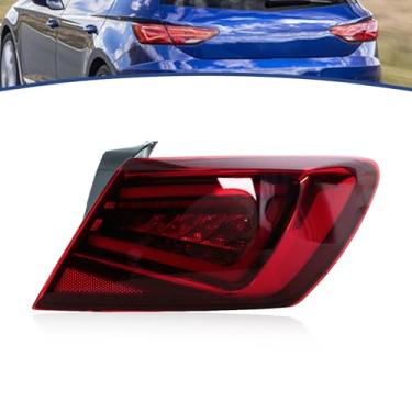 Imagem de JESYMBX Conjunto de luz traseira para Seat Leon 2013-2020 Lâmpada de freio de seta traseira (configuração externa de alta configuração, direita)