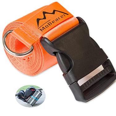 Imagem de MoBearer Cinto de viagem de assento de carro para mala, alça de viagem para assento de carro para converter assento de carro infantil e bagagem de mão em um carrinho de carro de aeroporto, solução de