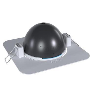 Imagem de Suporte Branco Quadrado de Teto para Embutir Assistente Virtual Compat