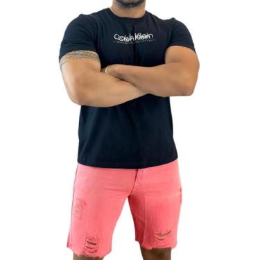 Imagem de Bermuda Jeans Masculina com Detalhes Destroyed Cores - Fortaleza Jeans