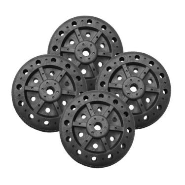 Imagem de Kit 4 Roda Carrinho De Mercado Cortador Grama 100kg Não Fur - MARELAGO