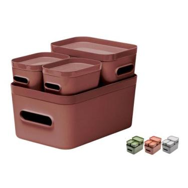 Imagem de Jogo Organizadores Multiuso Cor Sortidos De Plastico 4 Peças - CASAVIT