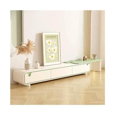 Imagem de Armário de TV Armário de TV retrátil com gaveta de grande capacidade, simples e moderno, pequeno apartamento, sala de estar, casa, armário de TV Armário de mídia