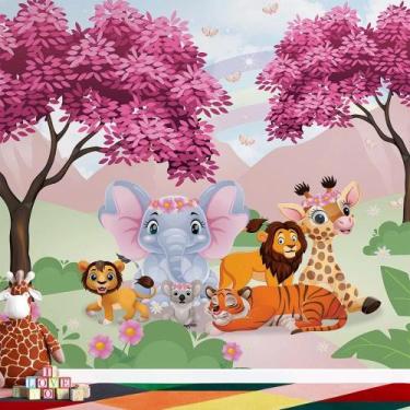 Imagem de Papel de Parede Infantil Safari AL 185 - AloPapers, 3,50m de largura, 