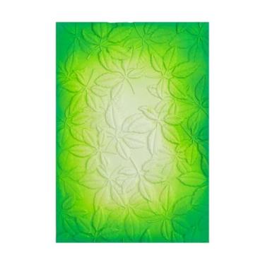 Imagem de BAOFALI Pasta de gravação 3D para fazer cartões, textura de plástico com padrão de folha, modelo de pasta de gravação para scrapbooking, álbum de cartolina, faça você mesmo, decoração de papel,