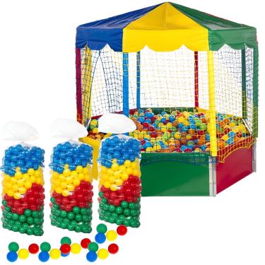 Imagem de Kit Playground Piscina de Bolinhas Oitavada Picadeiro 2,00m Premium com 1500 Bolinhas C...