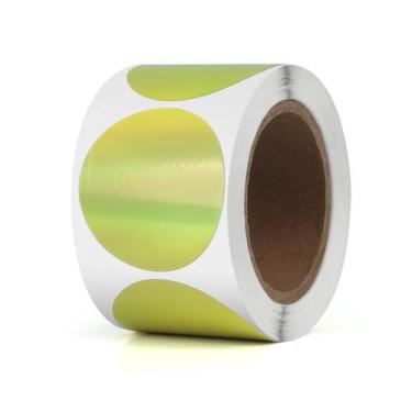 Imagem de Etiquetas Térmicas YIKIADA Gold Circle (3,8cm) - 200 Unidades à Prova 