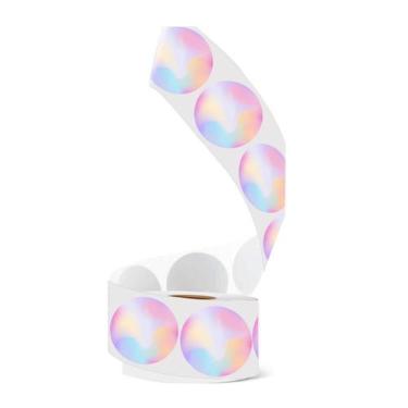Imagem de Etiquetas Térmicas Wonlabel Redondas (7,62cm) - 500 Unidades - Roxo Di