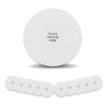 Imagem de ExpressionMed - Adesivos adesivos para Libre 2, conjunto de infusão ou Medtronic Guardian Enlite (pacote com 10) - Feito nos EUA, impermeável, não desfia, fitas de sensor CGM pré-cortadas (adesivo