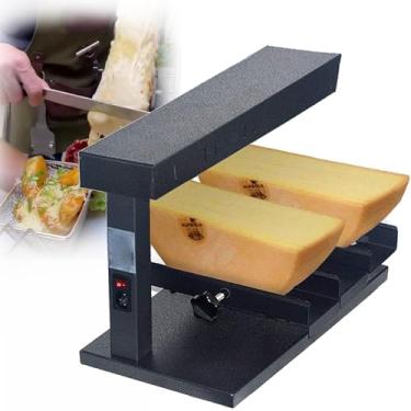 Imagem de Aquecedor elétrico de queijo seco, grelha dupla de queijo de 650 W, máquina elétrica comercial de queijo, dispensador de queijo em flocos de milho, adequado para 2 fatias e meia de queijo seco