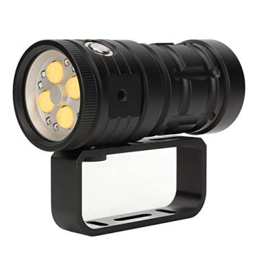 Imagem de Luz de Mergulho, 18000 Lumens Super Bright Scuba Dive Lanterna, Liga de Alumínio IPX8 Segurança Dive Torch 3 Modos, 100M Subaquático, USB Tipo C Recarregável, para Pesca Camping