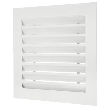 Imagem de PATIKIL Grade de retorno de alumínio de 30,5 cm x 30,5 cm, grade de ventilação de barra linear para sistema HVAC de teto de parede lateral, tamanho externo: 35 cm x 35 cm, branco