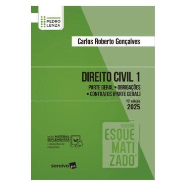 Imagem de Direito Civil - Vol.1 - Coleção Esquematizado - 15ª Edição 2025