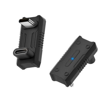 Imagem de Pacote com 2 adaptadores USBC 140W 20Gbps 8K com luz (estilo U), adaptador USB-C macho para USB-C fêmea, conector USB 3.2 para Switch, ROG Ally, Thunderbolt 4/3, Steam Deck, Dock, Mac, Tablet, iPhone