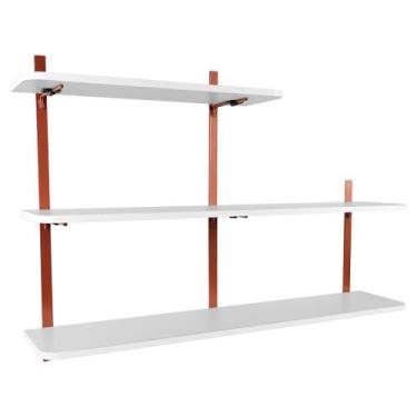 Imagem de Prateleira com 3 Níveis Decoração Sala Escritório Cardiff - Loja da Is