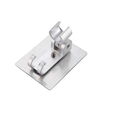 Imagem de WOIWO Cabeça de chuveiro de base fixa sem perfuração, assento de pendurar grande suporte de chuveiro cabeça de chuveiro acessórios de chuveiro 1 peça