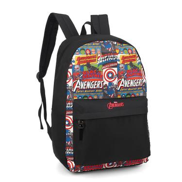 Imagem de Mochila Escolar Juvenil Masculina Avengers - Preto