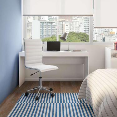 Imagem de Cadeira de Escritório Secretária Giratória Jayne Branca