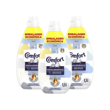 Imagem de Kit 3 Amaciantes Comfort Concentrado Puro Cuidado Intense 1,5l