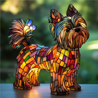 Imagem de Lâmpada Corgi, Dachshund, Chihuahua, Schnauzer, Bulldog Francês, Cachorro Boxer, Pug, Beagle, Pomerânia, Basset Hound Luz de Mesa Bonito Vintage Animal Lâmpada de Mesa LED Resina Manchada USB Luz