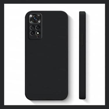 Imagem de Capa para Xiaomi para Redmi Note 11s 10 11 12 13 Pro Plus 5G Capa de silicone líquido à prova de choque, preta, para Note12ProPlus Global