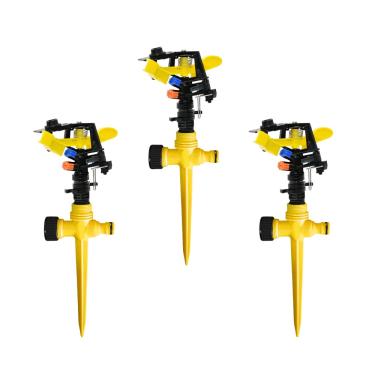 Imagem de Irrigador Aspersor Setorial Jardim 3un Giratório Ajustável Para Gramado Horta Regador De Plantas